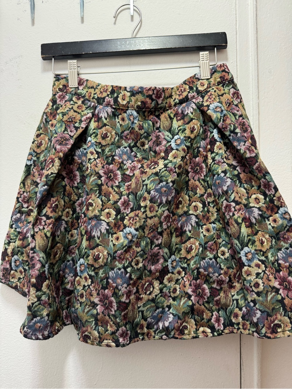 BCBGeneratiom Floral Tapestry A-Line Skirt - Multicolor Size Large Fall